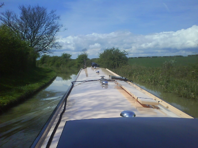 The view from the back of the Elizabeth Jane. A couple of days earlier, Liz and I saw our first grass snake from here.
