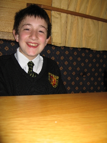 From 2006, William was able to come and stay after school. Here he is ready for action after breakfast.