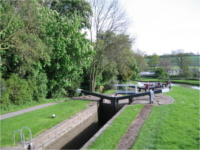 Looking down the Watford Locks